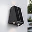 Solar outdoor wall light Takis - black