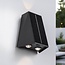 Takis solar wall light for outdoor use - Black