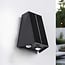 Solar outdoor wall light Takis - black