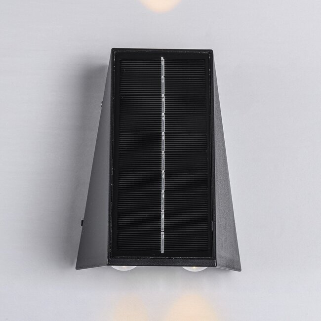 Takis solar wall light for outdoor use - Black