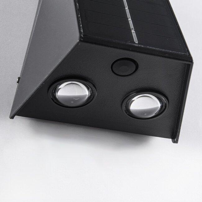 Takis solar wall light for outdoor use - Black