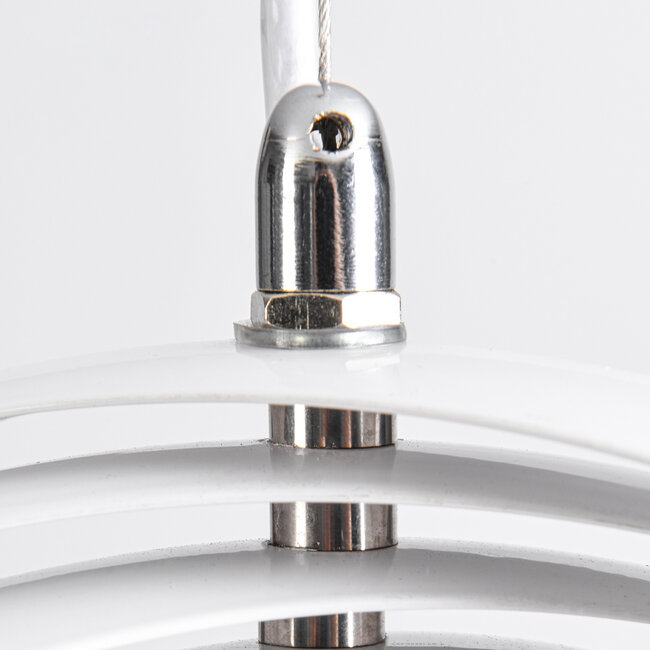 1-light designer pendant light Luana - white iron