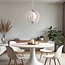 1-light designer pendant light Luana - white iron