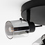 Industrial matt black ceiling spotlight with 3-light smoked glass grey glass - Chicago
