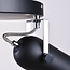 Modern Matt black with chrome ceiling spotlight, 3-light - Houston
