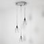 3-light pendant light Virginia - chrome and clear glass