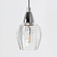 Chrome pendant lamp with transparent glass, 3-light - Virginia