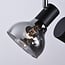 Modern ceiling spotlight Atlanta 3-lights, matte-black with smoked grey glass