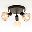 Ceiling spotlight with Amber glass, 3-light - Missouri