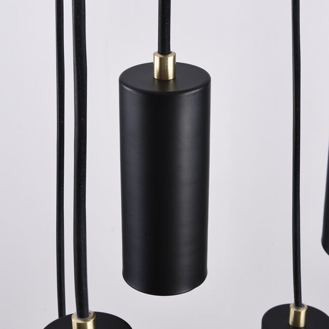 Designer lighting matt black and sand gold pendant lamp 9-light - Hialeah