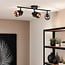 ceiling light Finley with 3 adjustable spotlights - black