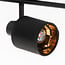Black ceiling lamp with 3 spotlights - Finley