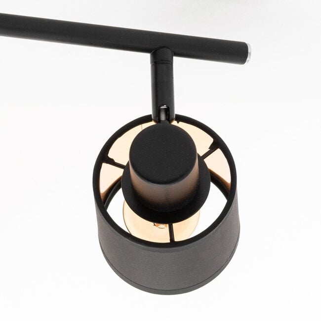 ceiling light Finley with 3 adjustable spotlights - black
