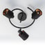 ceiling light Flynn with 3 adjustable spotlights - black