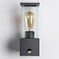 Modern dark grey wall lamp with sensor - Mick