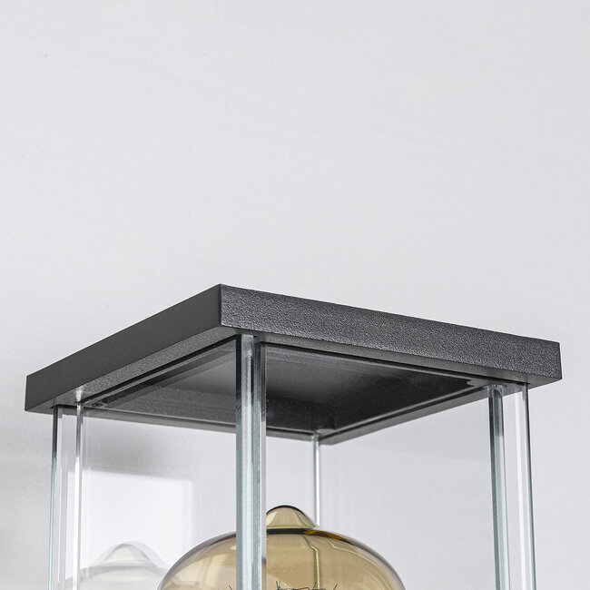 Modern dark grey wall lamp with sensor - Mick