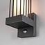 Industrial dark grey wall lamp with sensor - Tijn
