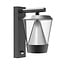 Modern outdoor wall light Tygo with sensor - anthracite 12W