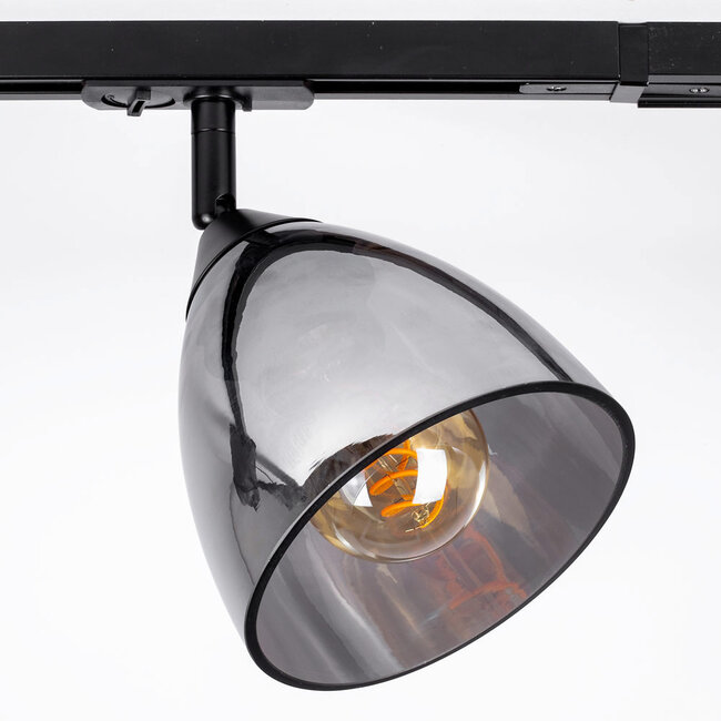 Modern 1.5 metre single-phase track lighting system with Jenna spotlights - ceiling lights