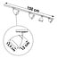 1.5 metre 1-phase track system set with Jenna spotlights, black