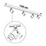 1.5 metre 1-phase track system set with Julien spotlights, black