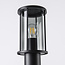 Standing outdoor lamp with smoked glass - Penn - Black 60 cm
