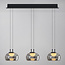 Pendant lamp with smoked glass and 3-step dimmer - Gujo