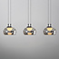 Pendant lamp with smoked glass and 3-step dimmer - Gujo