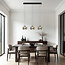 Pendant lamp with smoked glass and 3-step dimmer - Gujo