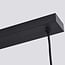 3-light pendant light Palaio - smoked glass and black