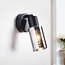 Wall spotlight Atica with smoked glass - swivelling