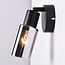 Wall spotlight Atica - smoked glass and black, rotatable