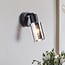 Wall spotlight Atica - smoked glass and black, rotatable
