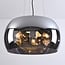 3-light pendant light Serres - smoked glass and black