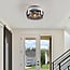 3-light ceiling light Selin - smoked glass and black