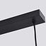3-light pendant light Palaio - amber glass and black