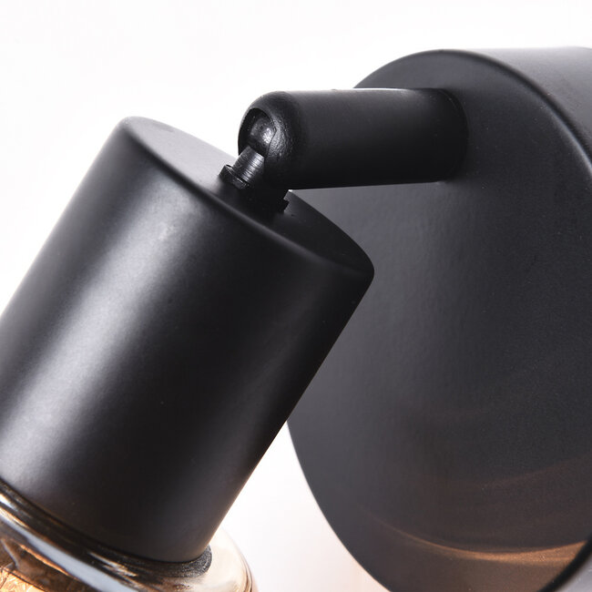 Atica wall spotlight with Amber glass - swivelling