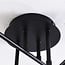 6-light ceiling light Agios - amber glass and black