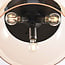 3-light ceiling light Selin - amber glass and black