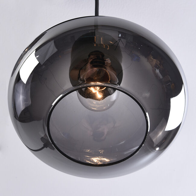 Vere 3-light pendant with smoked glass