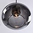 3-light pendant light Vere - smoked glass and black