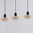 Vere pendant lamp with Amber glass, 3-light