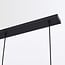 3-light pendant light Vere - amber glass and black