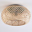3-light bamboo ceiling light Caia - perforated shade