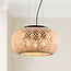 Bamboo pendant lamp, 3-light - Cerise