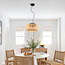 Bamboo pendant lamp, 3-light - Cerise