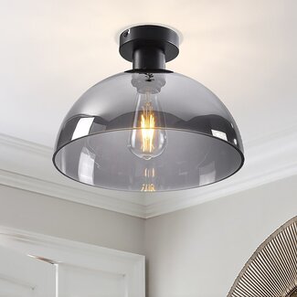 Feija Ceiling Light with Smoked Glass