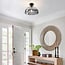 ceiling light Feija - smoked glass with semi-open shade