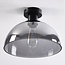Feija ceiling lamp with smoked glass