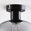 ceiling light Feija - smoked glass with semi-open shade